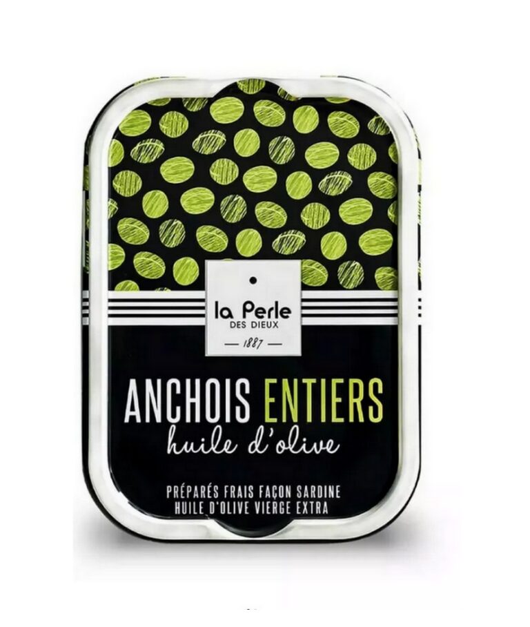 Hela ansjovisar handpackade i extra jungfruolivolja från Frankrike