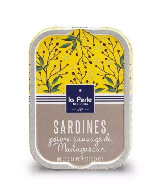 Sardiner med vildpeppar från Madagaskar handpackade i Frankrike