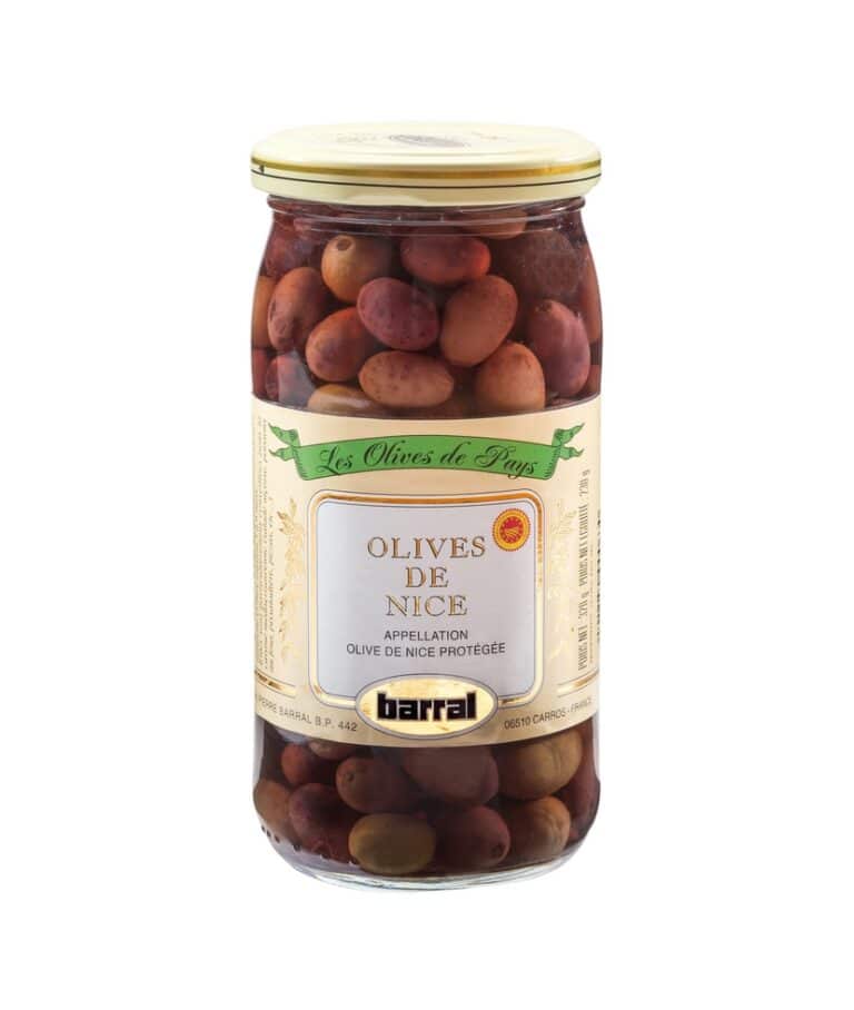 Barral Olives de Nice AOP – svarta oliver i saltlake, 200 g