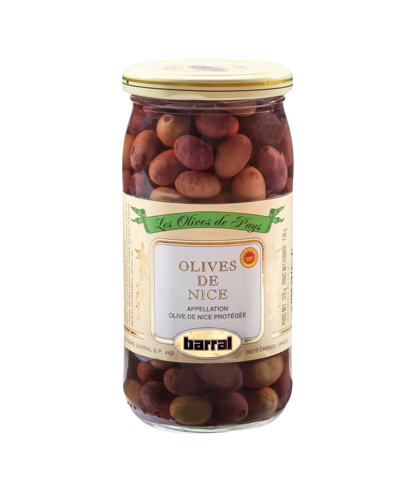 Barral Olives de Nice AOP – svarta oliver i saltlake, 200 g