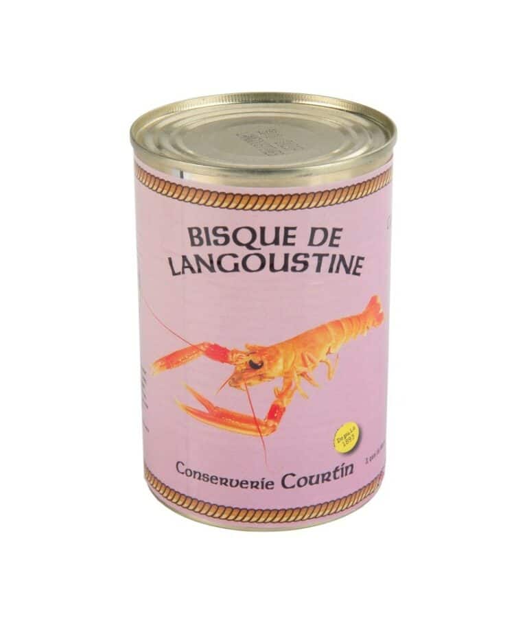 Burk med hantverksmässig langustinbisque från Conserverie Courtin, Bretagne, 400 g, 2 portioner.